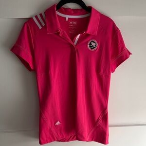 Adidas Vibrant Pink Polo Shirt with Logo